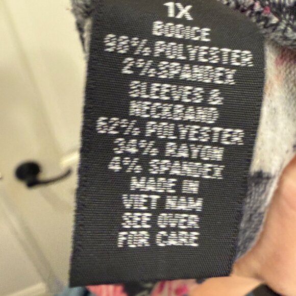 ALYX Black Floral Print Long Sleeve boho top - Picture 6 of 6